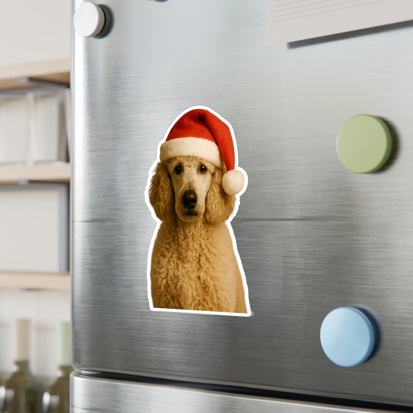 Santa Paws Poodle Vinyl Decal
