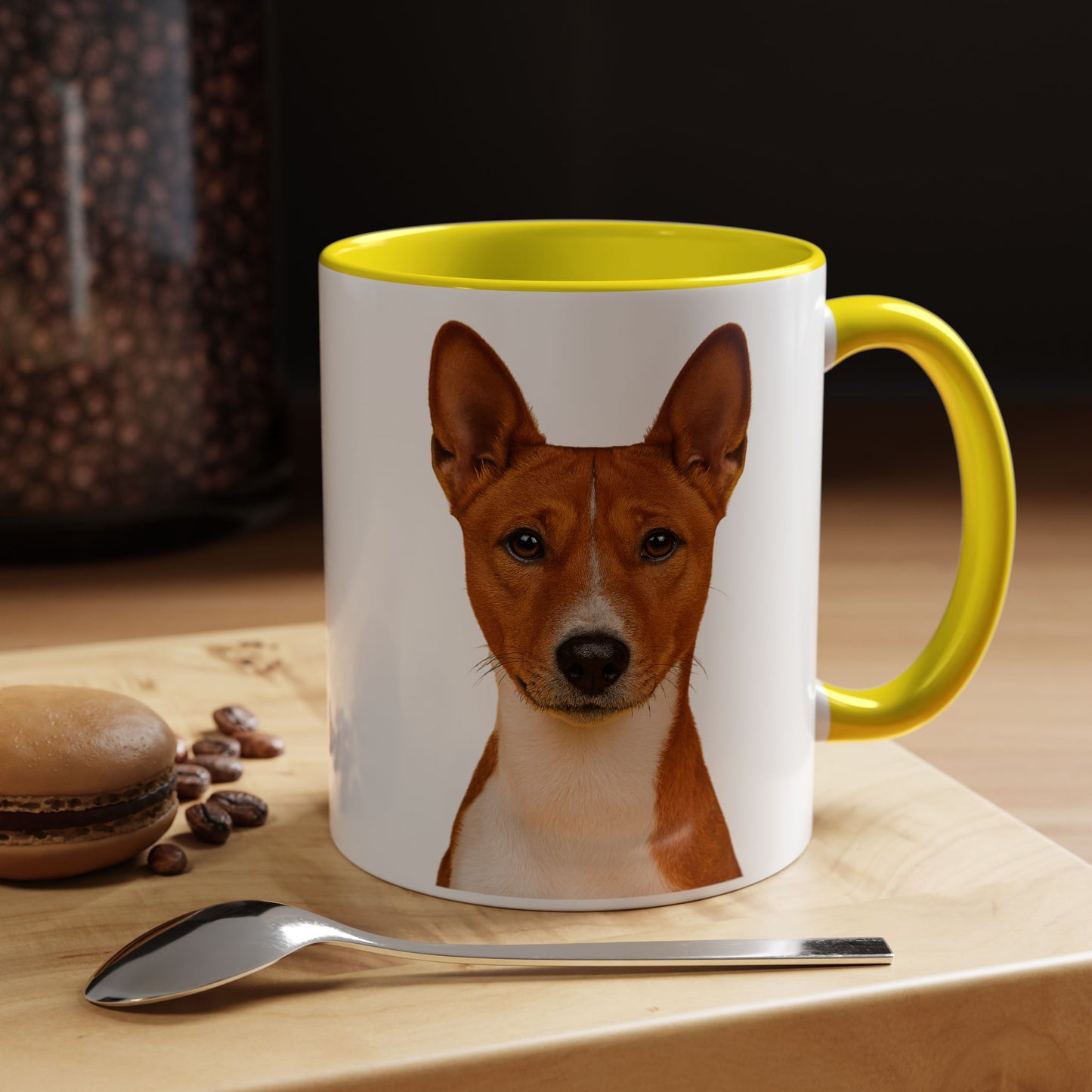 Basenji Head 2-Tone Coffee Mug