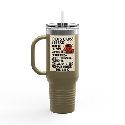 Stupid People Insulated Travel Mug