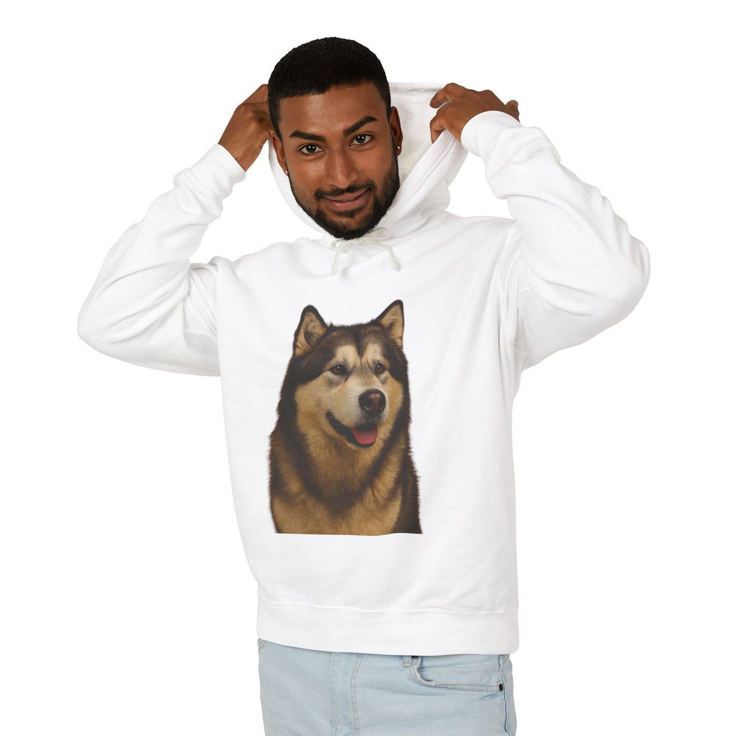 Malamute Head Unisex Lightweight Hoodie