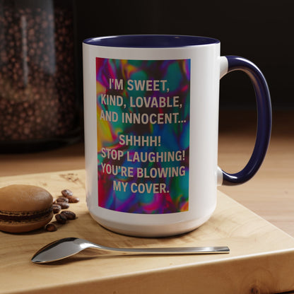 Blowing My Cover 2-Tone Coffee Mug