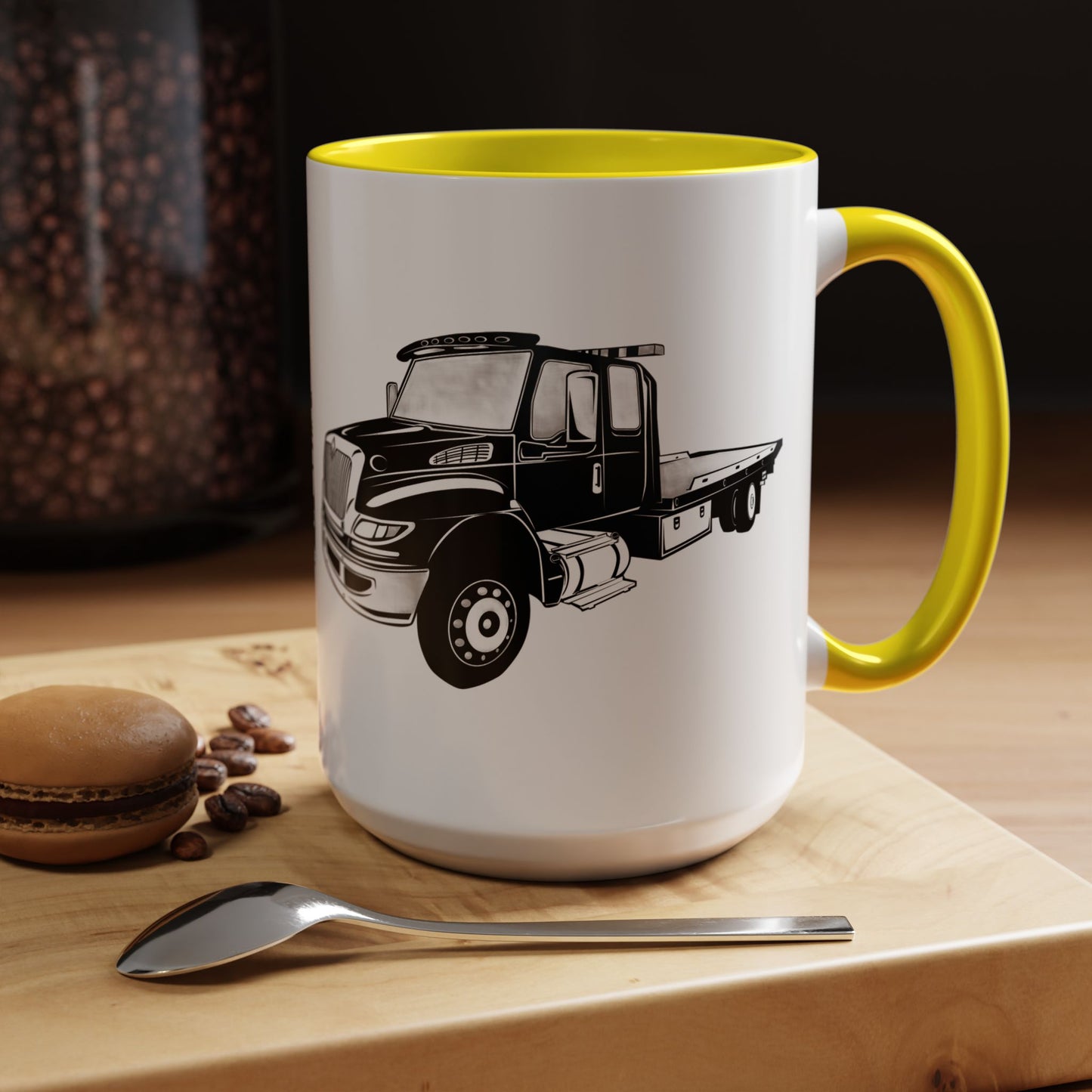 Flatbed Tow Truck 2-Tone Coffee Mug