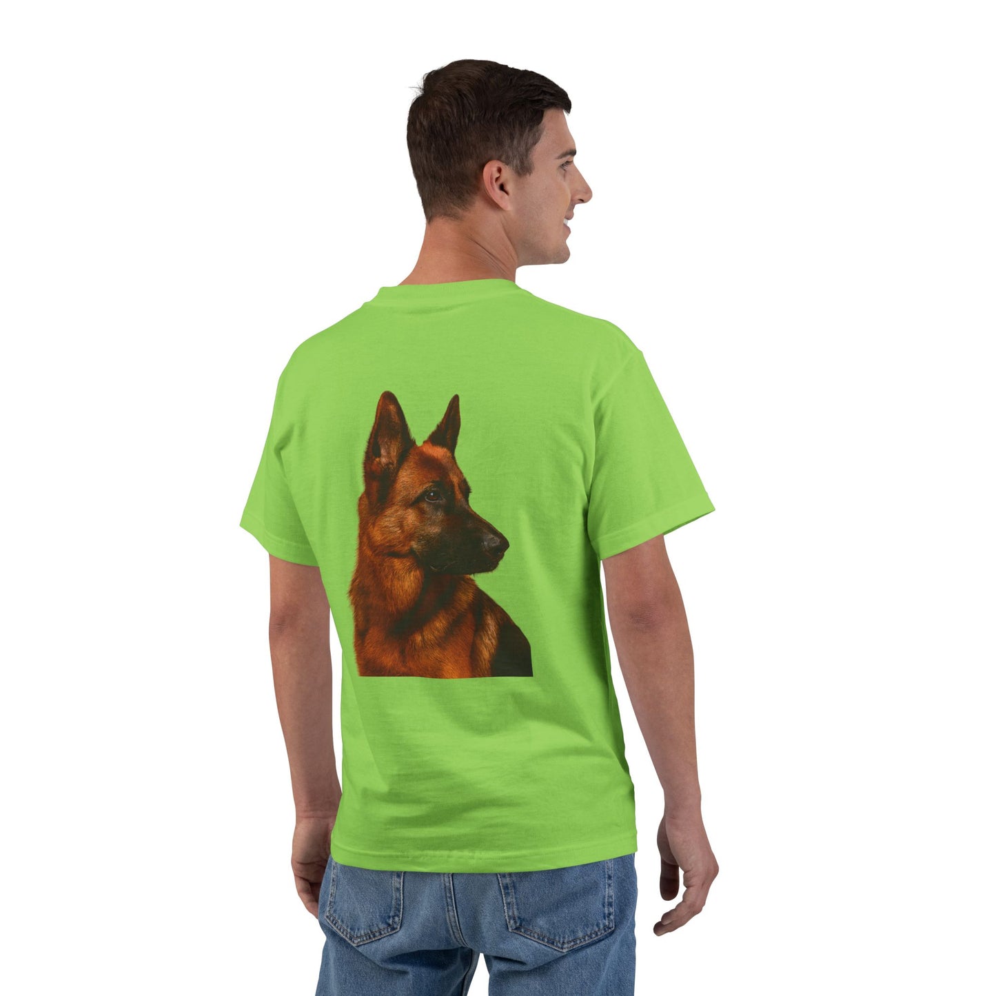 German Shepherd Head Men's Short-Sleeve Crewneck Tee