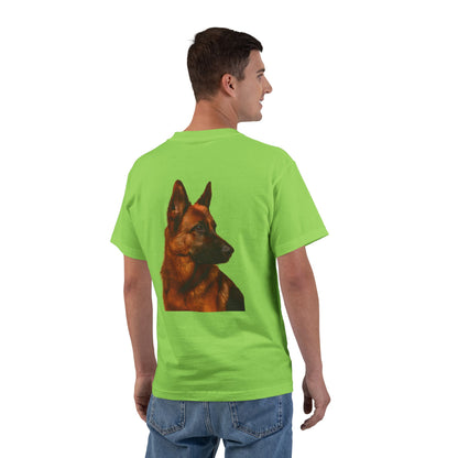 German Shepherd Head Men's Short-Sleeve Crewneck Tee