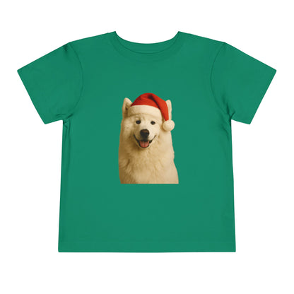 Santa Paws Samoyed Toddler Unisex Short Sleeve Crewneck Tee