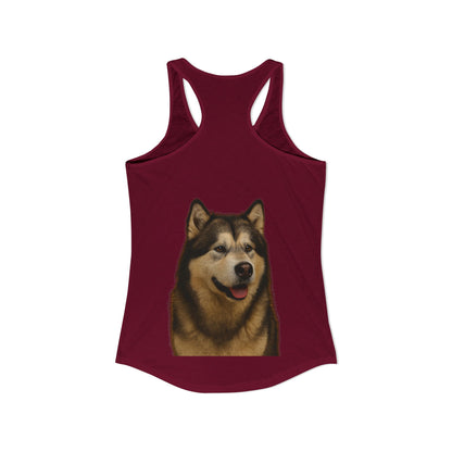 Malamute Head Women's Racerback Tank