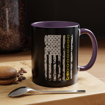 Thin Yellow Line 2-Tone Coffee Mug