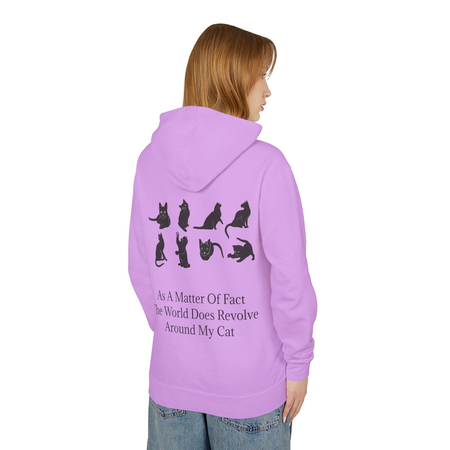 Matter Of Fact Cat Unisex Lightweight Hoodie