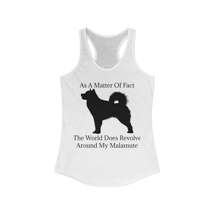Matter Of Fact Malamute Women's Racerback Tank