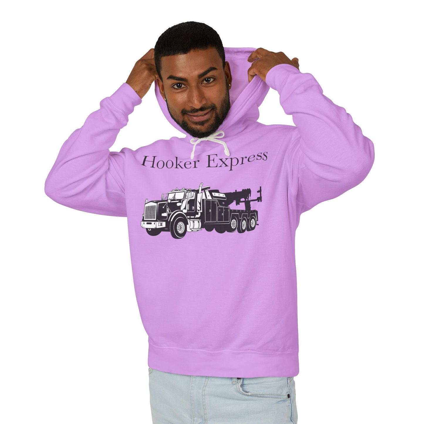 H**ker Express Heavy Tow Truck Unisex Lightweight Hoodie