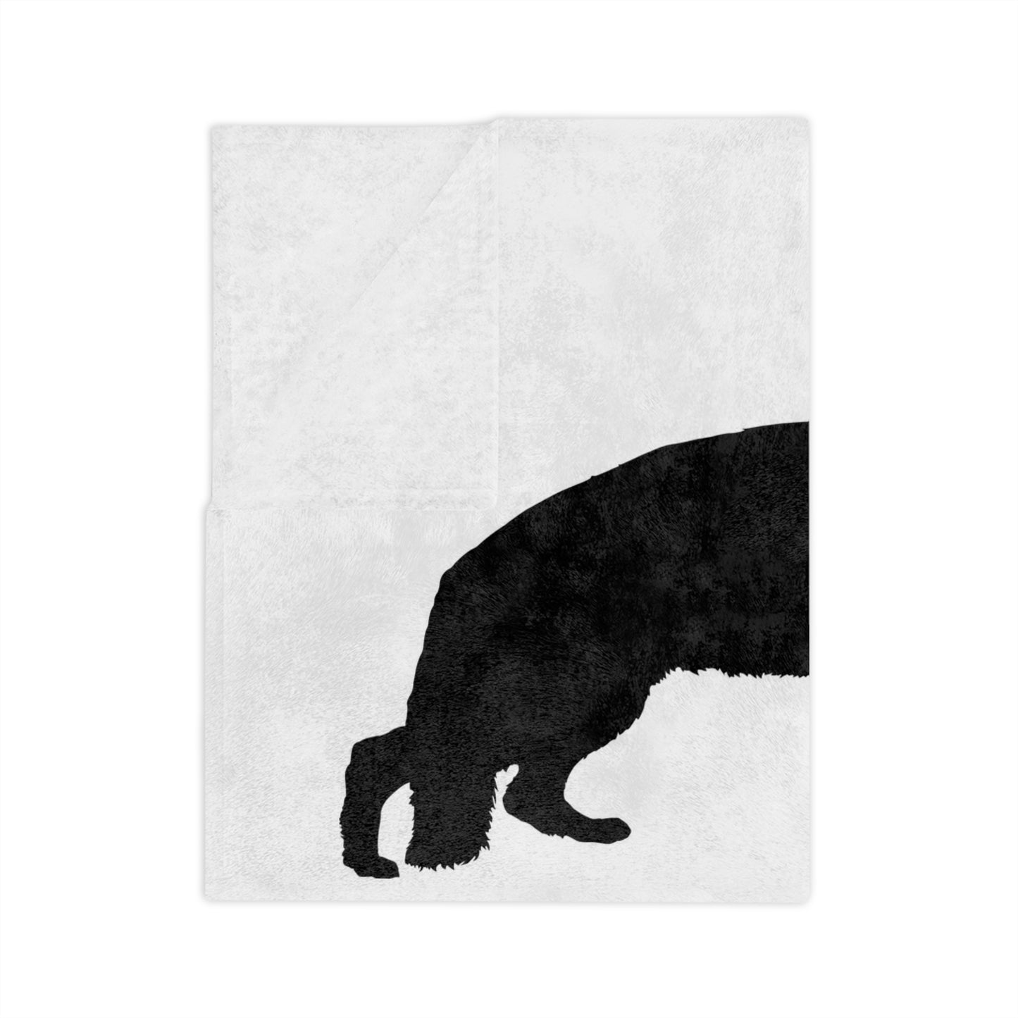German Shepherd Silhouette Velveteen Microfiber Blanket