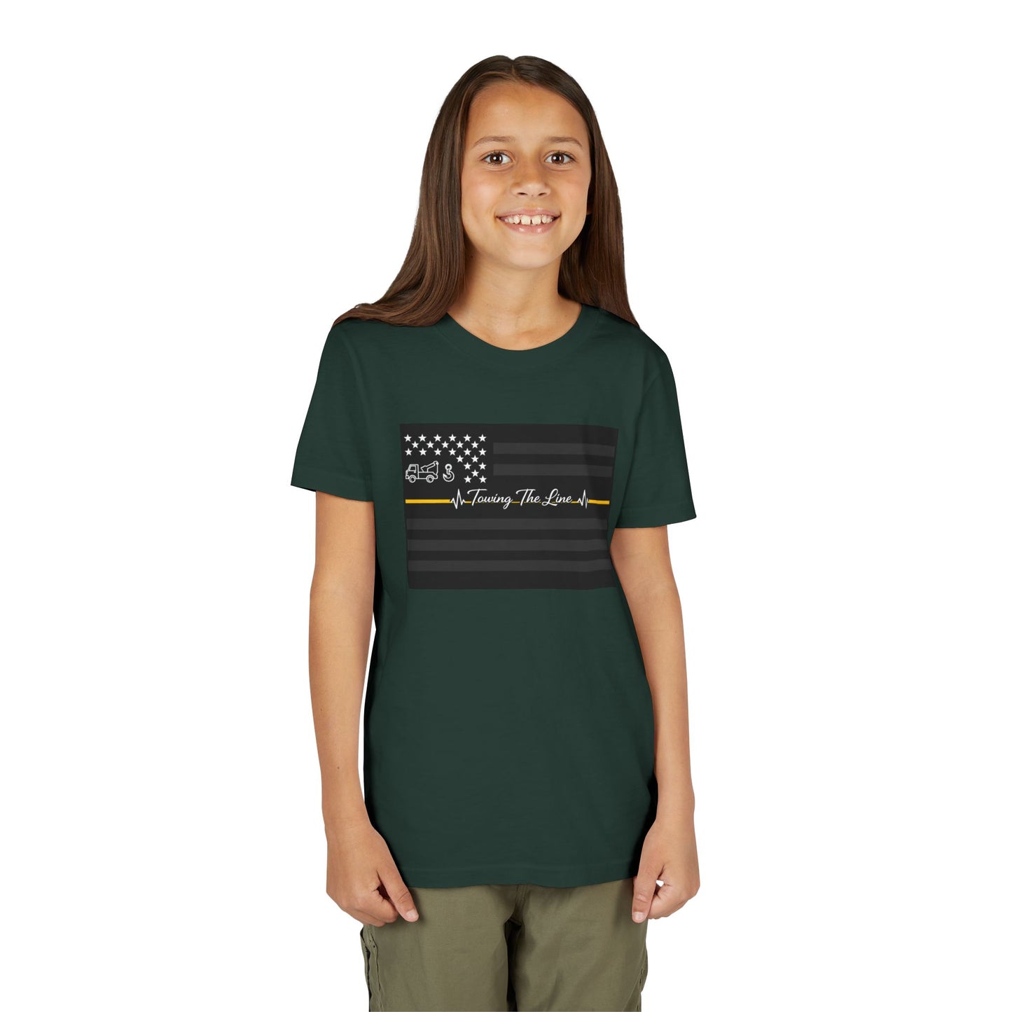 Thin Yellow Line Youth Unisex Short Sleeve Crewneck Tee