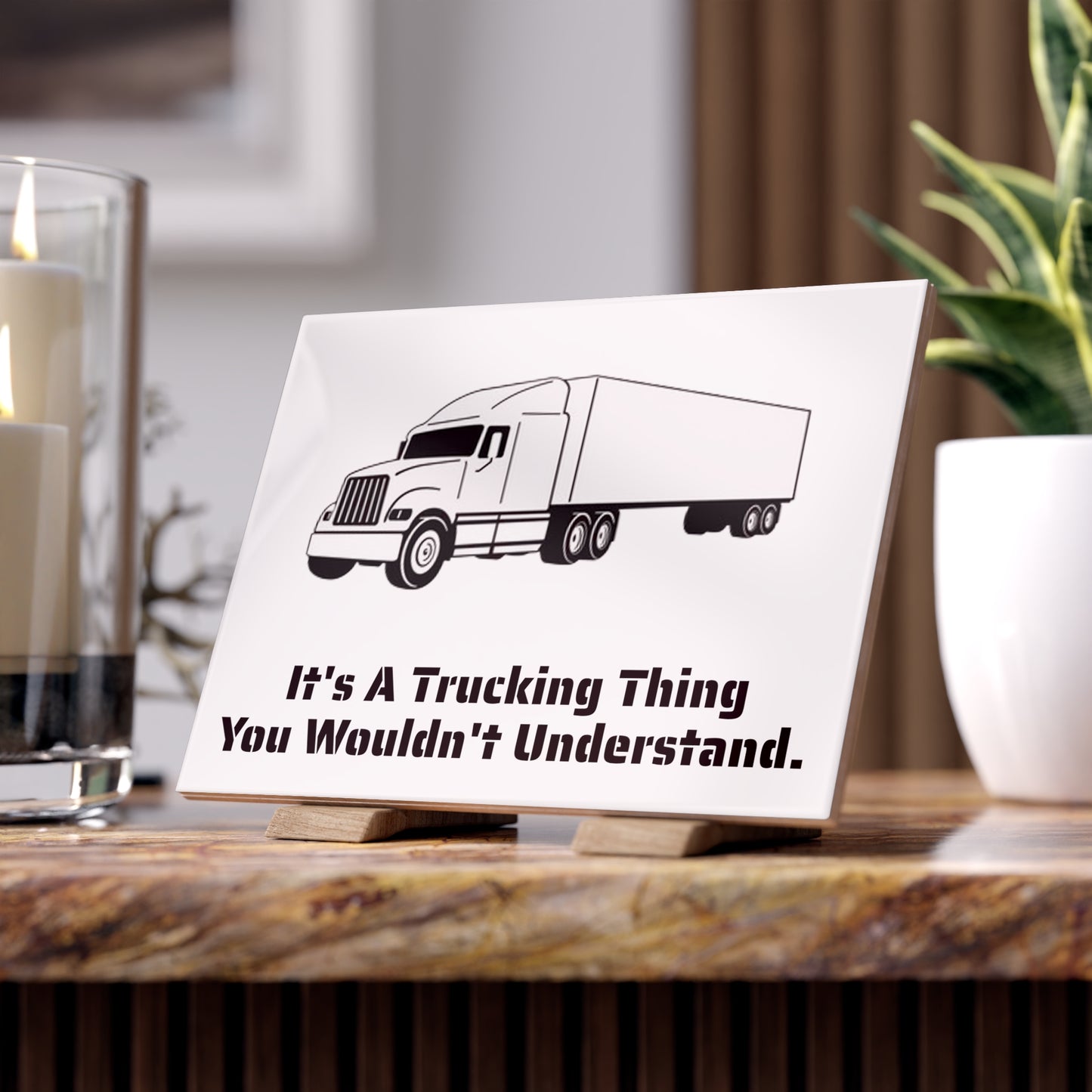 Trucking Thing Ceramic Photo Tile