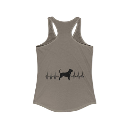 My Heart Beats For Bloodhounds Women's Racerback Tank