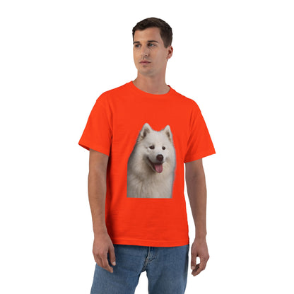 Samoyed Head Men's Short-Sleeve Crewneck Tee