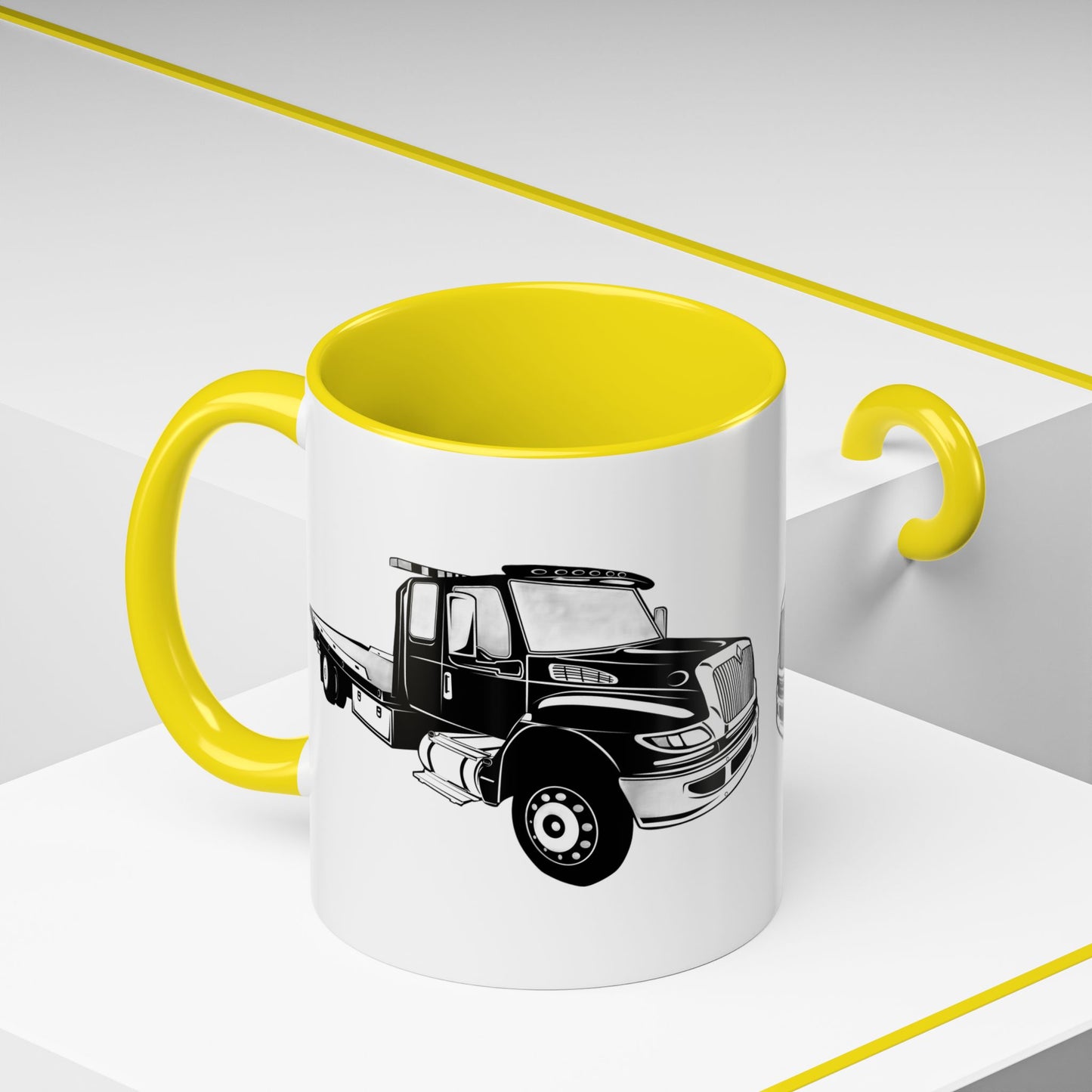 Flatbed Tow Truck 2-Tone Coffee Mug