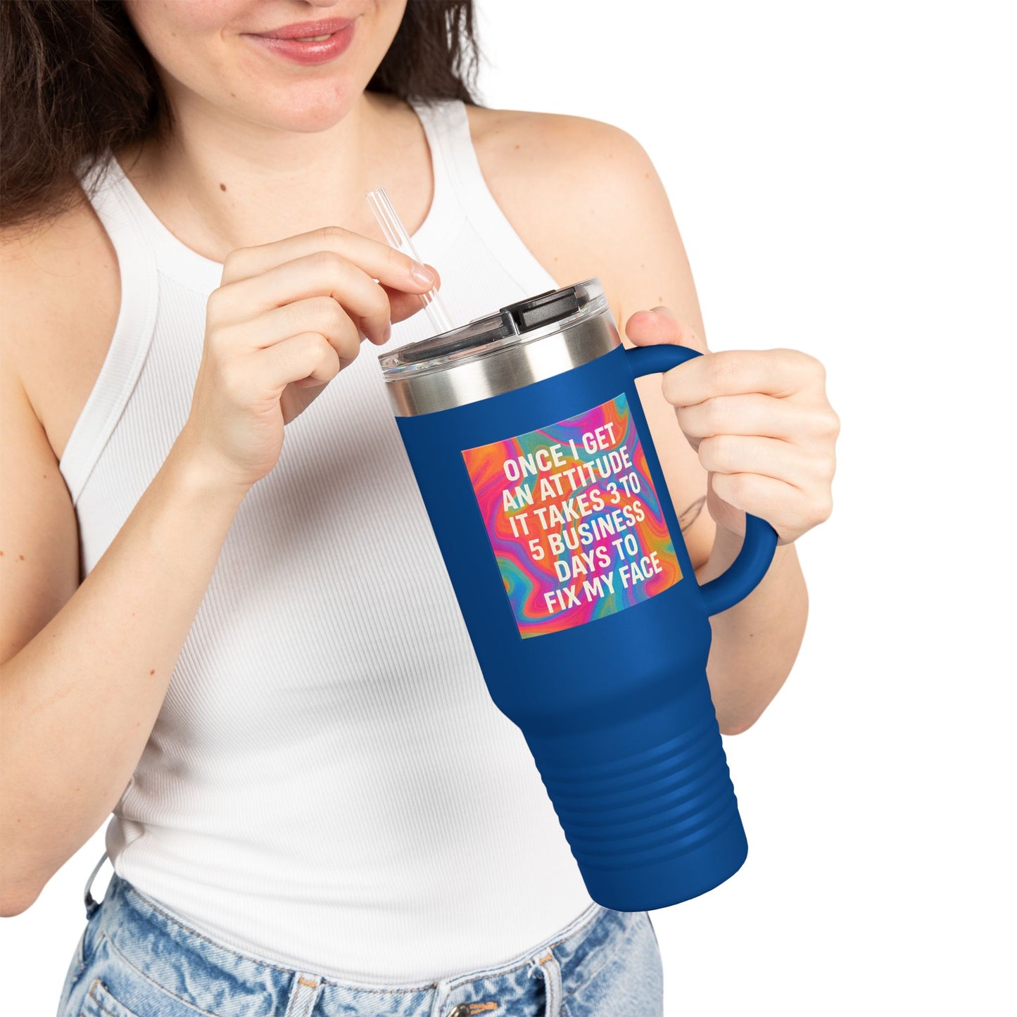 Fix My Face Insulated Travel Mug