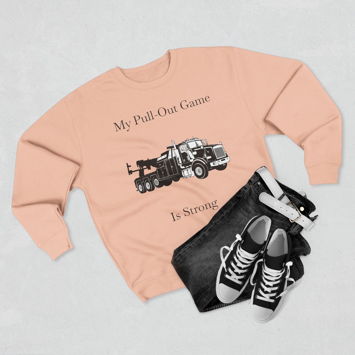 Pull Out Heavy Tow Truck Unisex Crewneck Sweatshirt