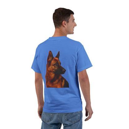 German Shepherd Head Men's Short-Sleeve Crewneck Tee