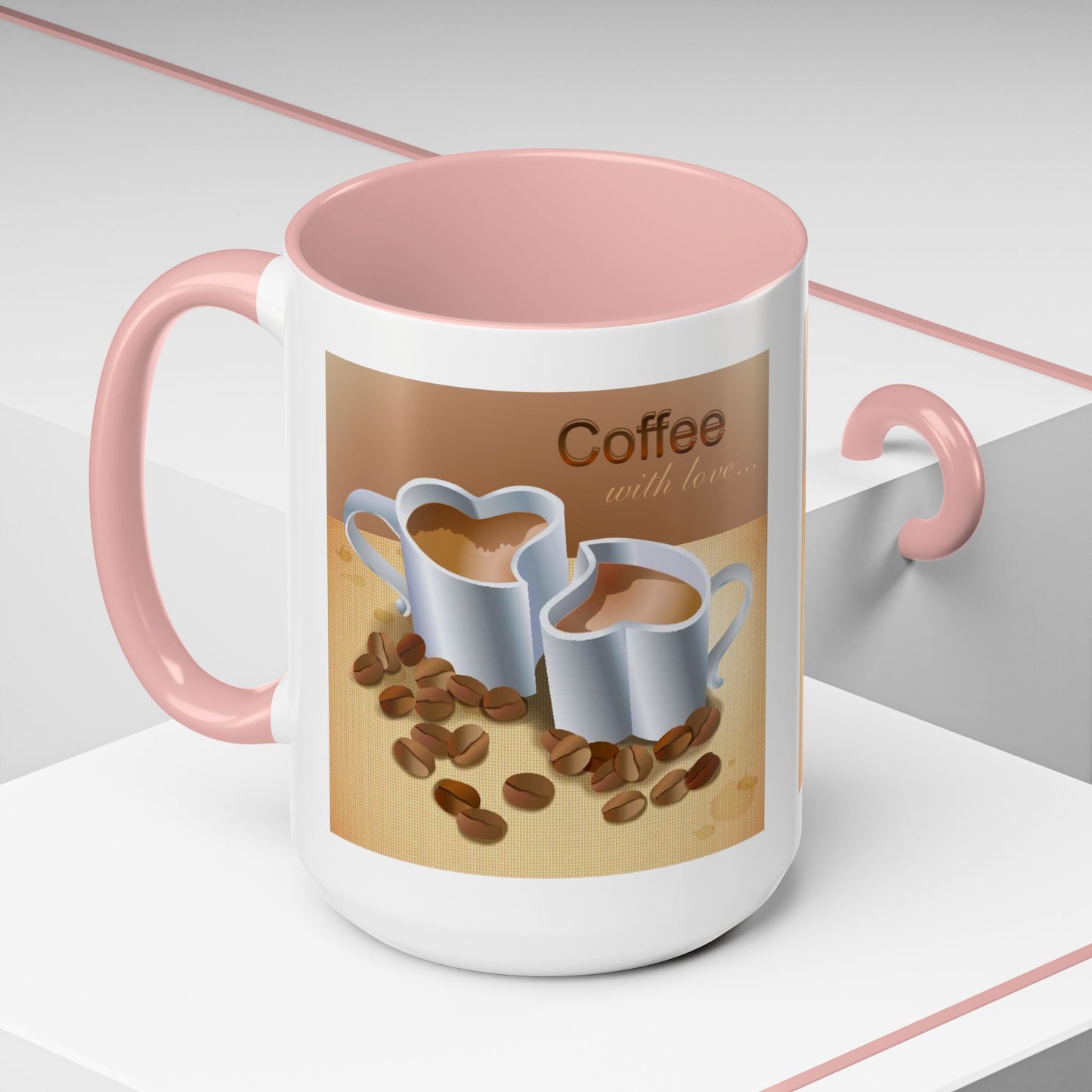 Coffee With Love 2-Tone Coffee Mug
