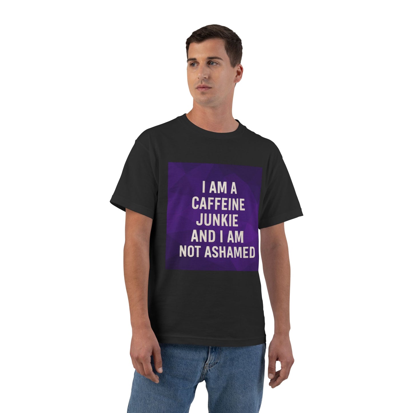 Caffeine Junkie Men's Short-Sleeve Crewneck Tee