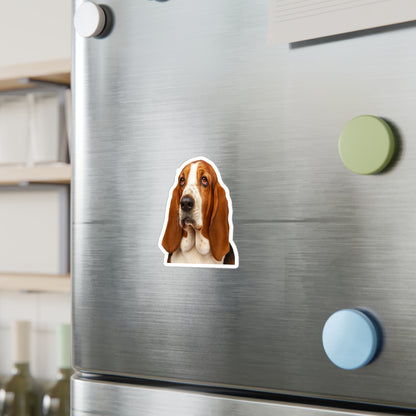 Basset Head Vinyl Decal
