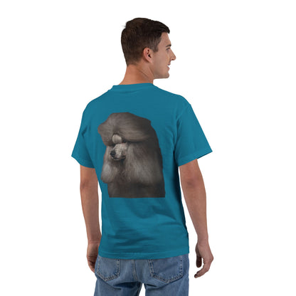 Poodle Head Men's Short-Sleeve Crewneck Tee