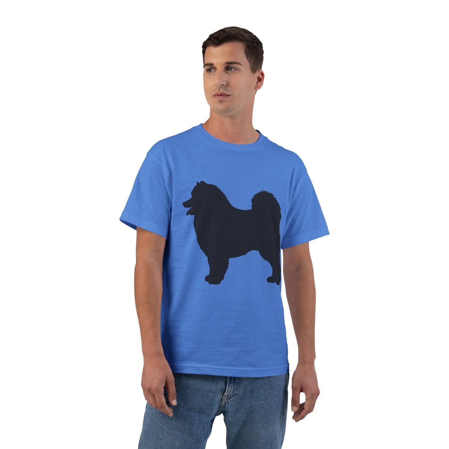 Samoyed Silhouette Men's Short-Sleeve Crewneck Tee