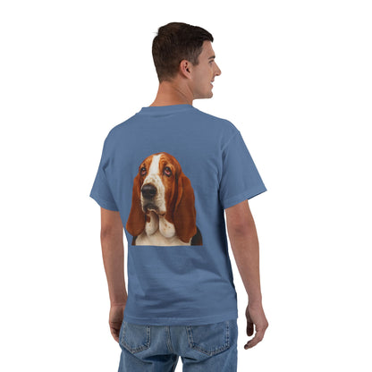 Basset Head Men's Short-Sleeve Crewneck Tee