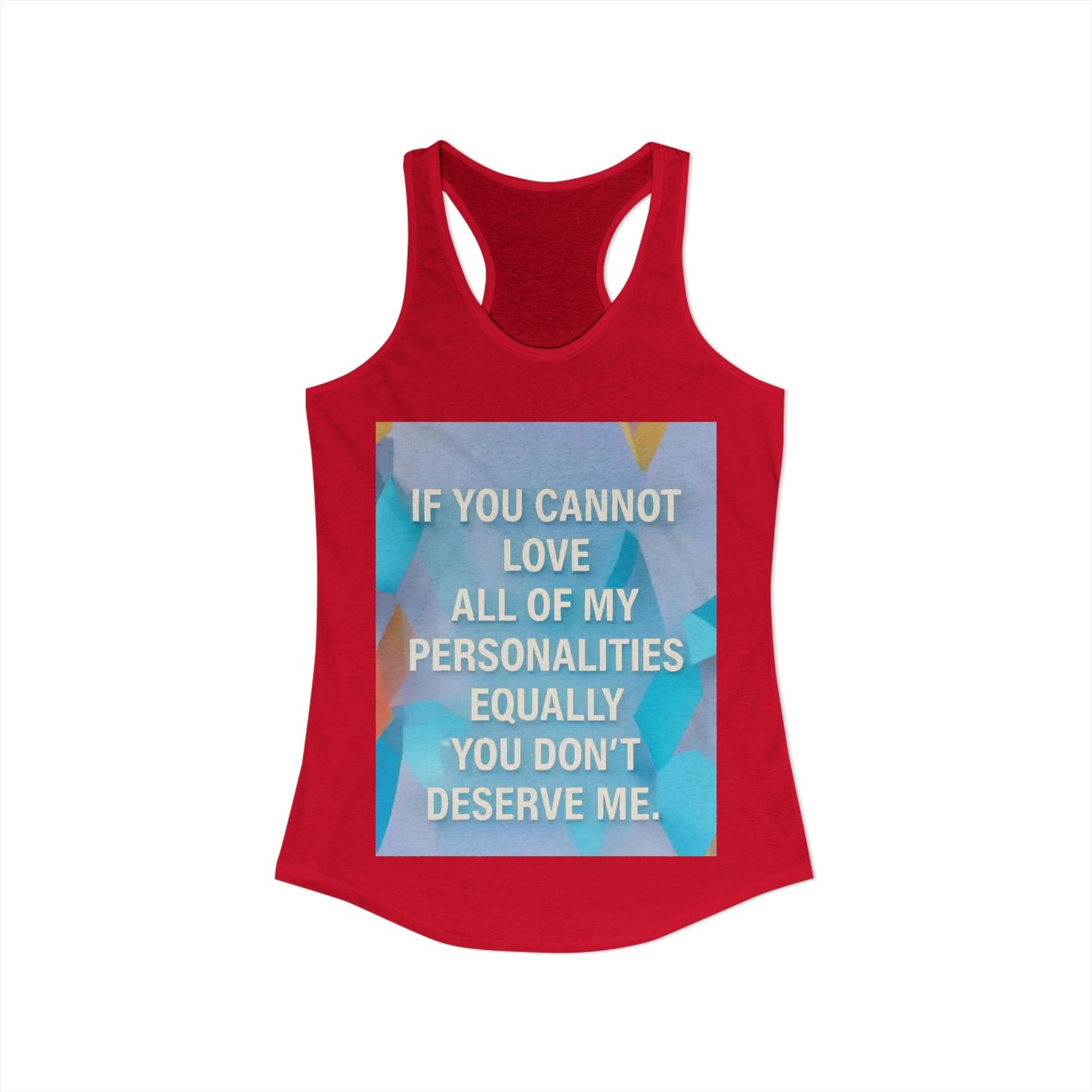 All Of My Personalities Women's Racerback Tank
