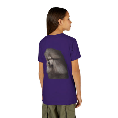 Poodle Head Youth Unisex Short Sleeve Crewneck Tee