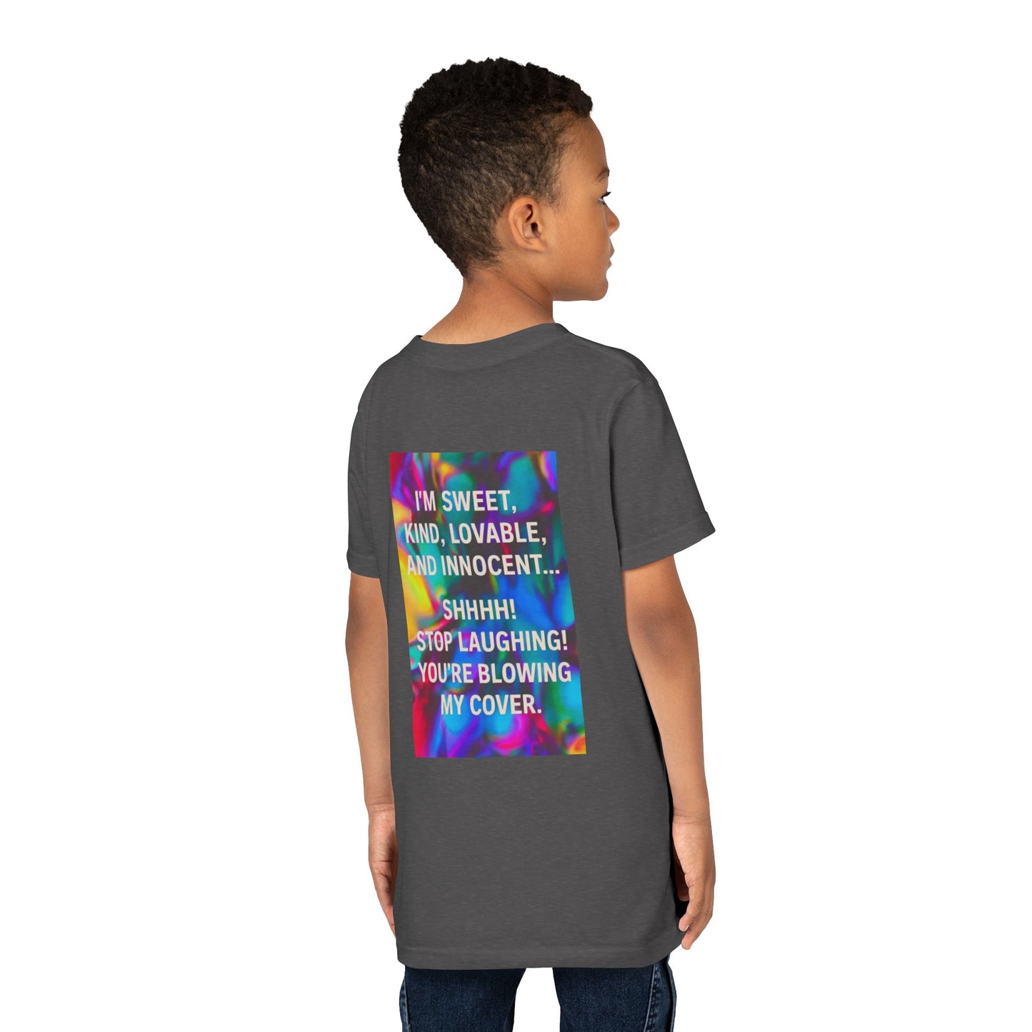 Blowing My Cover Youth Unisex Short Sleeve Crewneck Tee