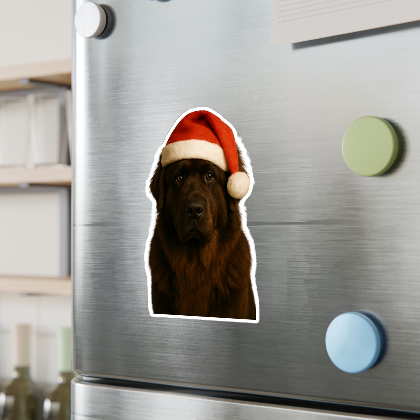 Santa Paws Newfie Vinyl Decal