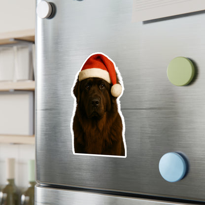 Santa Paws Newfie Vinyl Decal