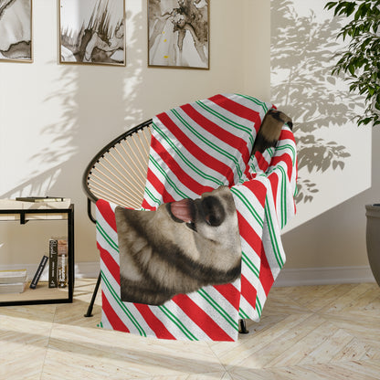 Santa Paws Malamute Velveteen Microfiber Blanket