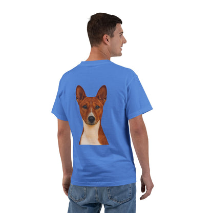 Basenji Head Men's Short-Sleeve Crewneck Tee