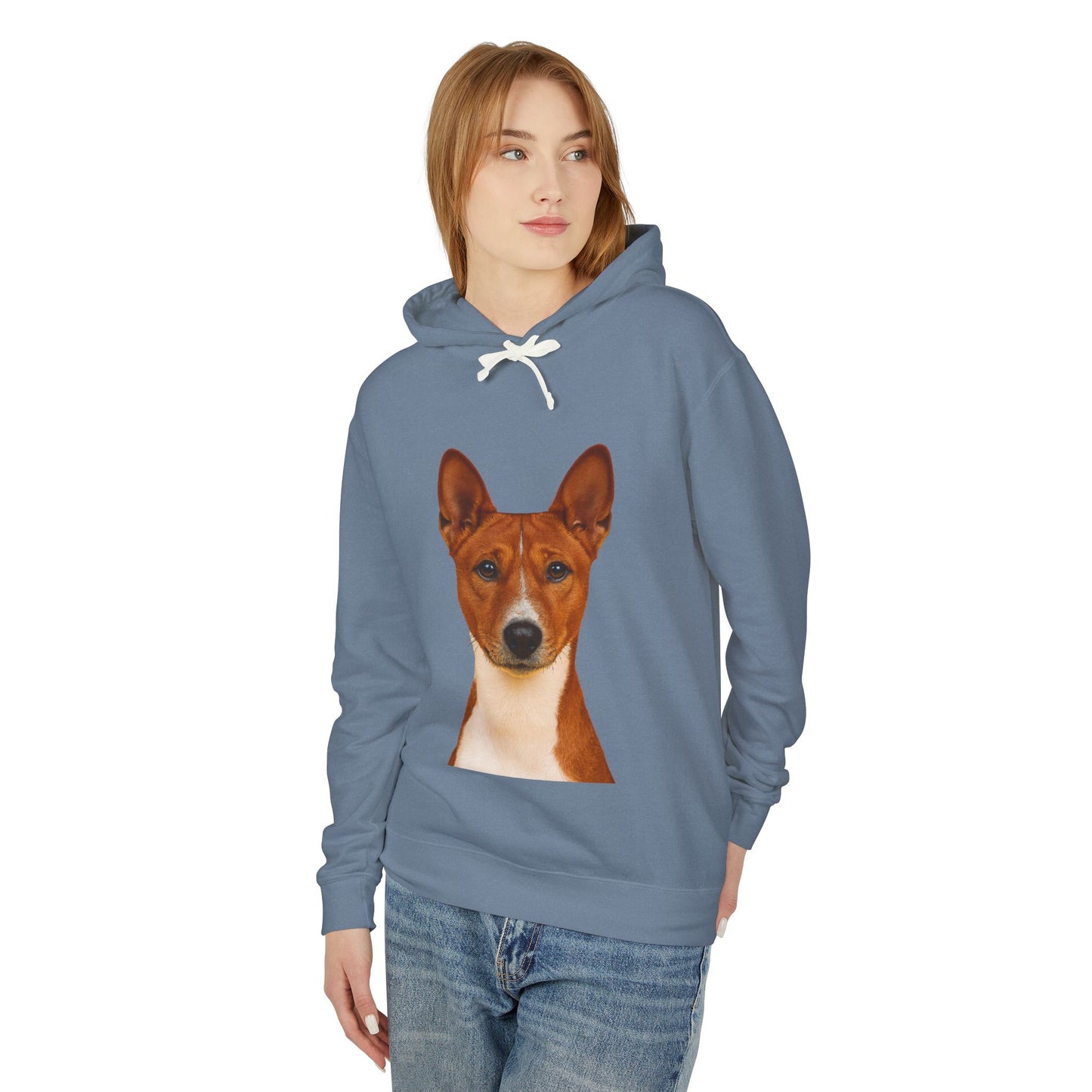 Basenji Head Unisex Lightweight Hoodie