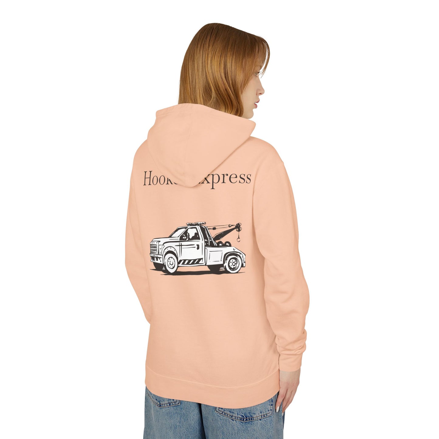 H**ker Express Wheel Lift Tow Truck Unisex Lightweight Hoodie