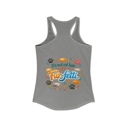 Fur-Fetti Cat Women's Racerback Tank
