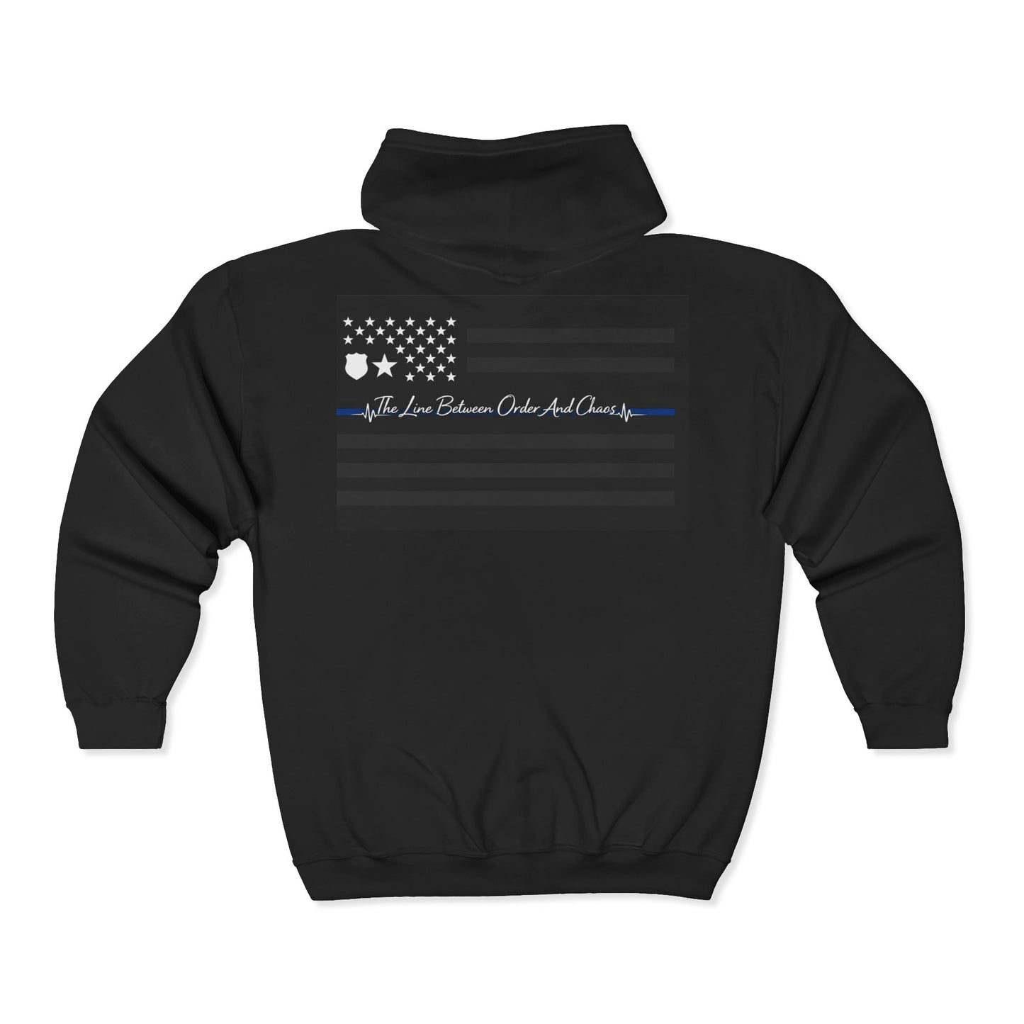 Thin Blue Line Unisex Full Zip Hoodie