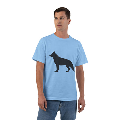 German Shepherd Silhouette Men's Short-Sleeve Crewneck Tee