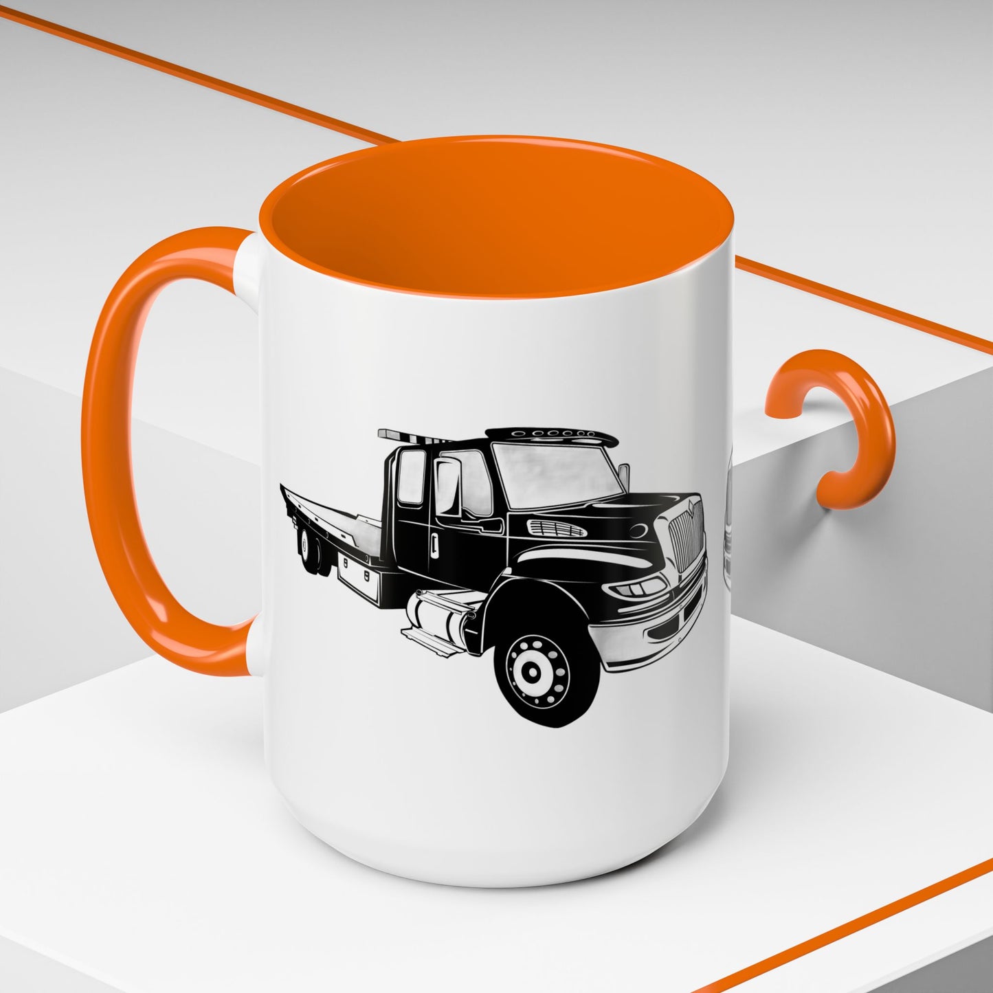 Flatbed Tow Truck 2-Tone Coffee Mug