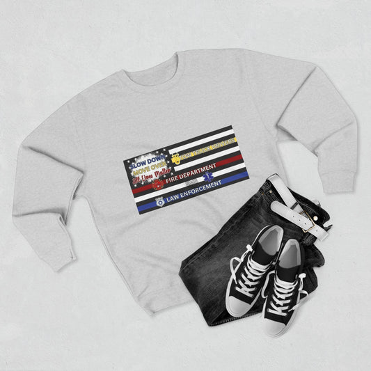 Slow Down Move Over Flag Unisex Crewneck Sweatshirt