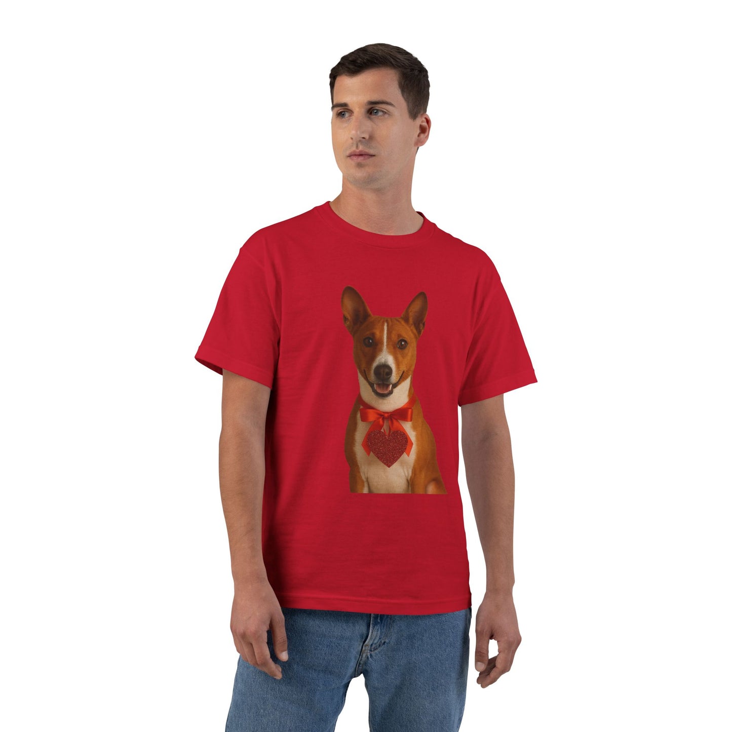Cupid's Companion Basenji Men's Short-Sleeve Crewneck Tee