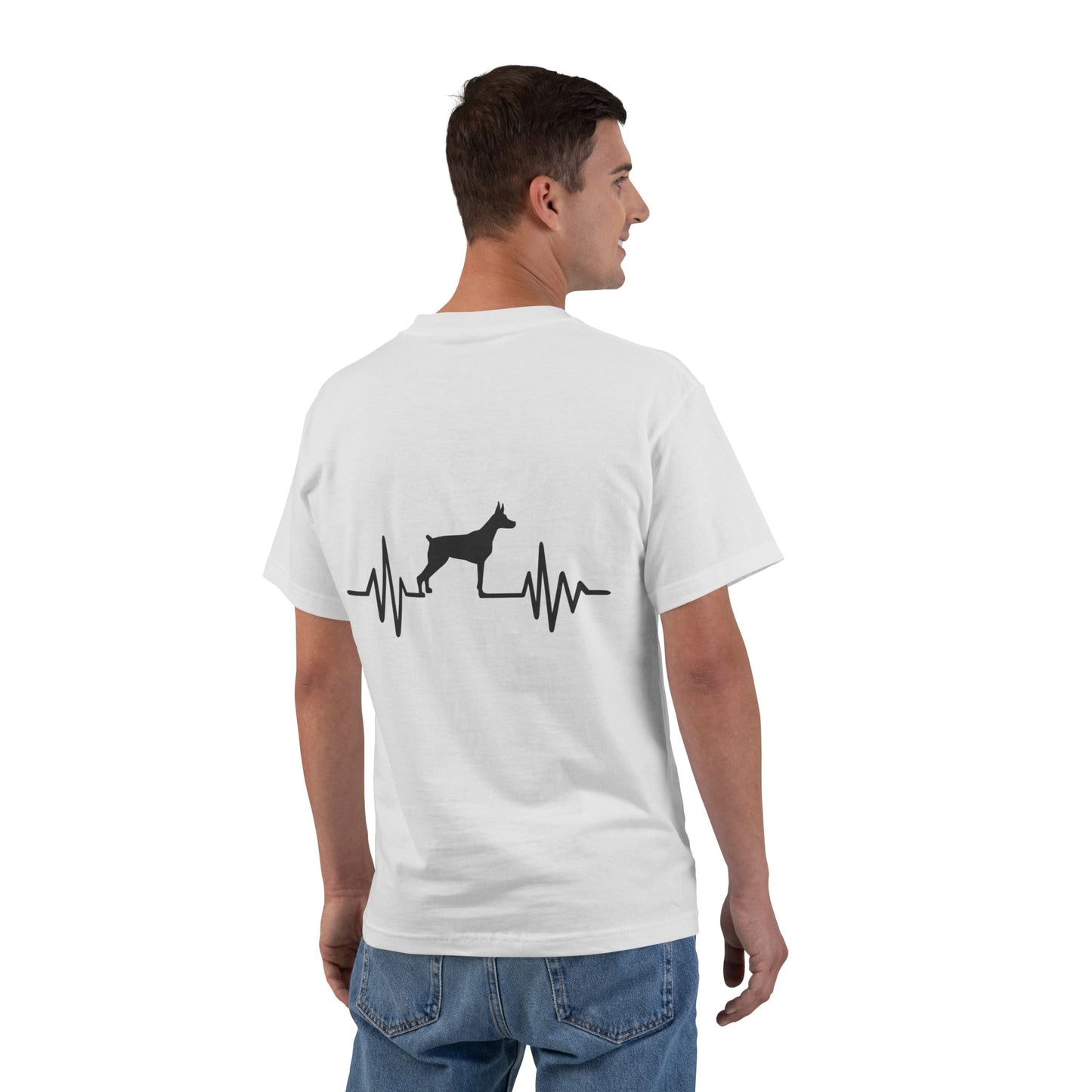 My Heart Beats For Dobermans Men's Short-Sleeve Crewneck Tee