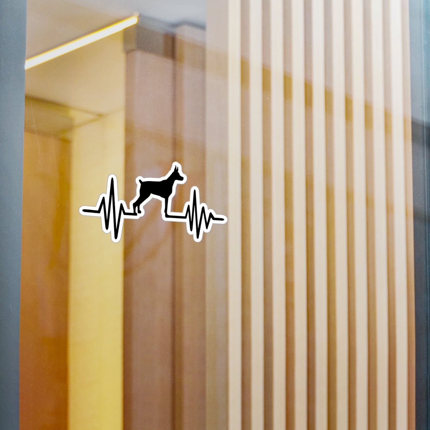 My Heart Beats For Dobermans Vinyl Decal