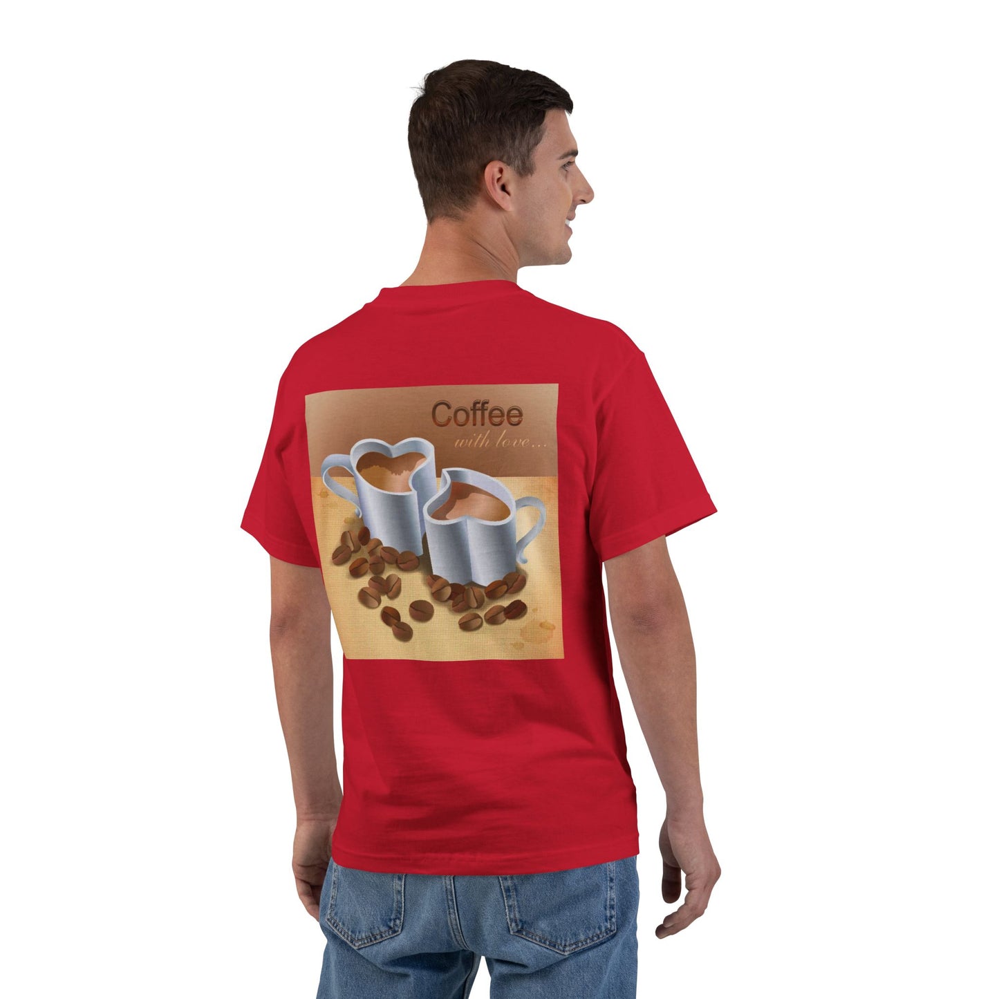 Coffee With Love Men's Short-Sleeve Crewneck Tee