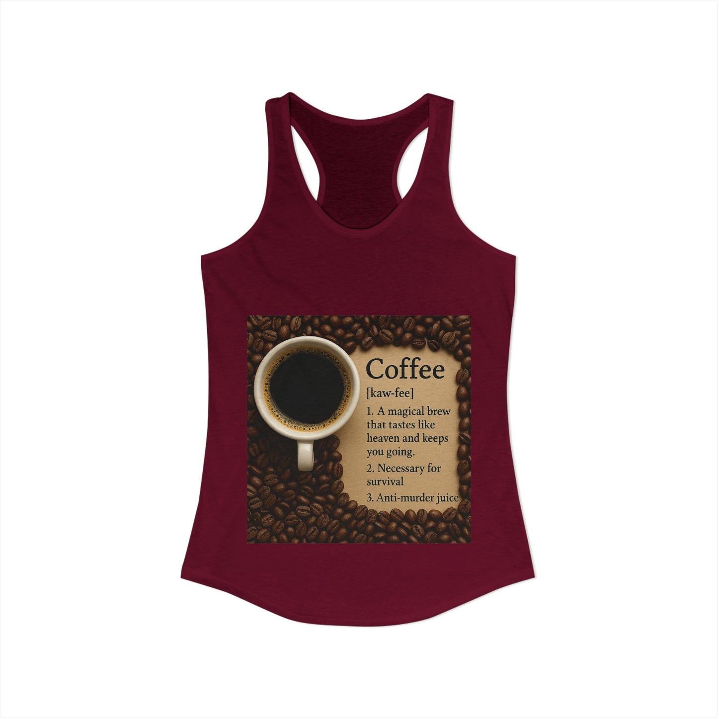 Coffee Definition Women's Racerback Tank
