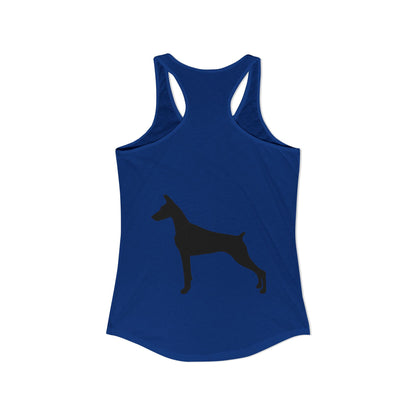 Doberman Silhouette Women's Racerback Tank