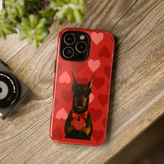 Cupid's Companion Doberman iPhone Case